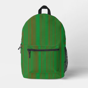 Grün Braun Streifen Bedruckter Rucksack