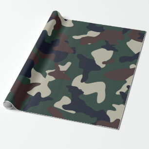 Grün-Braun-Wald-Tarnmuster Geschenkpapier