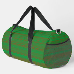 Grün Braune Streifen Groß Duffle Bag