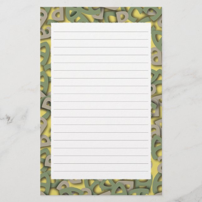 Grün Briefpapier (Vorderseite)
