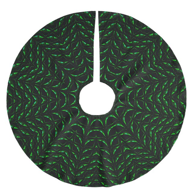 Grün dekorativer Weihnachtsbaumrock Polyester Weihnachtsbaumdecke (Vorderseite)