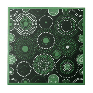 Grün der Aborigine-Kunst 6 von 9 Keramiken Tile Fliese