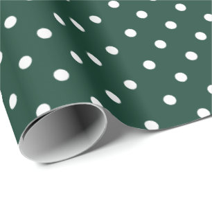 Grün der Jäger Weißes Polka - Dot - Umhüllungspap Geschenkpapier