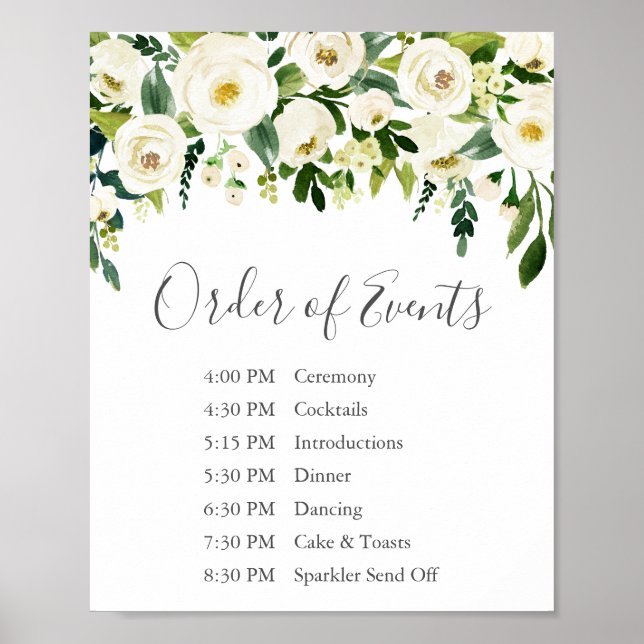 Grün der Weißen Blume Hochzeitserie Poster (Vorne)