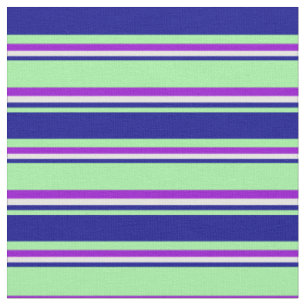 Grün, Dunkelblau, Weiß und dunkle Violette farbig Stoff