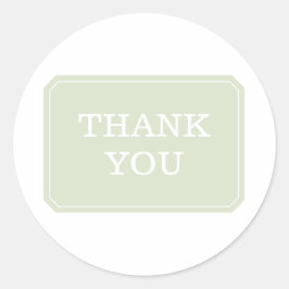 Grün einfach elegant Danke Stickers