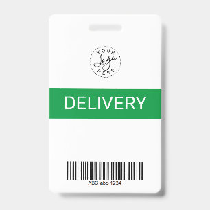 Grün einfaches minimalistisches Lieferpass-ID-Abze Ausweis