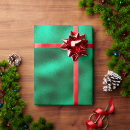 Grün Elegant Modernes Satin Hübsche Weihnachten Geschenkpapier