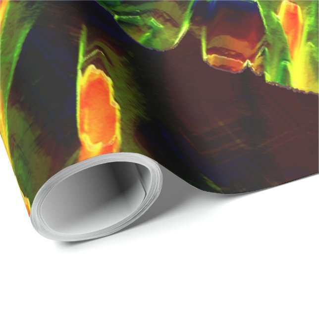 Grün entwässert geschenkpapier (Rolleneckpunkt)