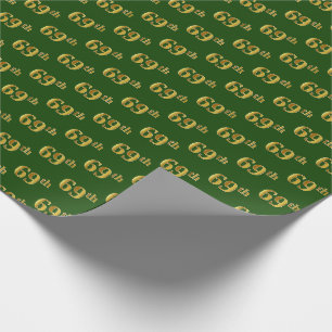 Grün, Falsches Gold 69. (Neunundsechzigstes) Ereig Geschenkpapier