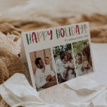 Grün farbenfrohe glückliche Tage geklappt drei Fot Feiertagskarte<br><div class="desc">Diese farbenfrohe, 3-Foto-Ferienkarte von Happy Holidays ist perfekt für Ihren fröhlichen, kreativen und hellen Urlaubssgruß. Es ist ein einzigartiger, spielerischer, moderner Schriftart in Rot, Boho Bräune und heller und dunkelgrüner Farbe, die für ein fröhliches, saisonales Ambiente sorgen. Wenn Sie Ihren Lieben den dunklen Winter mit niedlichem Feiertagsjubeln näher bringen wollen,...</div>