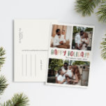 Grün farbige glückliche Ferien kühl drei Foto Feiertagspostkarte<br><div class="desc">Dieser farbenfrohe, fröhliche Urlaub mit einer dreiteiligen Postkarte ist perfekt für Ihren unterhaltsamen, kreativen und hellen Urlaub. Es ist ein einzigartiger, spielerischer, moderner Schriftart in Rot, Boho Bräune und heller und dunkelgrüner Farbe, die für ein fröhliches, saisonales Ambiente sorgen. Wenn Sie Ihren Lieben den dunklen Winter mit niedlichem Feiertagsjubeln näher...</div>