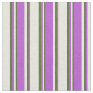 Grün farbige Linien aus Beige, Orchid und Dunkelol Stoff