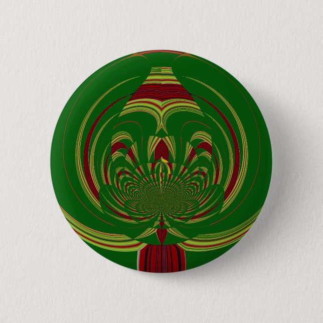 Grün Floral Button (Vorderseite)