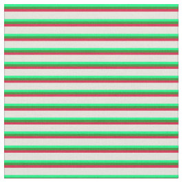 Grün, Forest Green, Crimson und Beige Muster Stoff