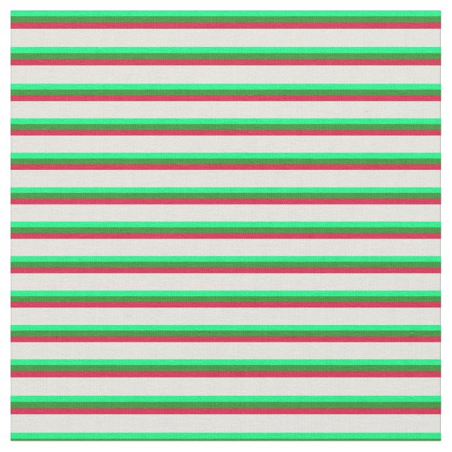 Grün, Forest Green, Crimson und Beige Muster Stoff (Nahaufnahme)