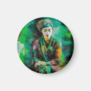 Grün-Frau Magnet
