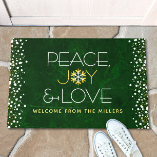 Grün Frieden Freude Liebe Weihnachten Modern Schne Fußmatte