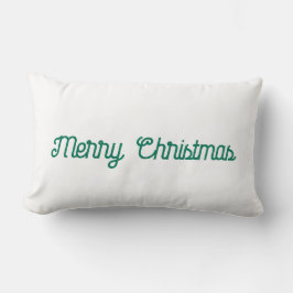 Grün frohe Weihnachten oder Ihren Text Minimalisti Lendenkissen