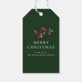 Grün frohe Weihnachten Personalisierte Familie Geschenkanhänger