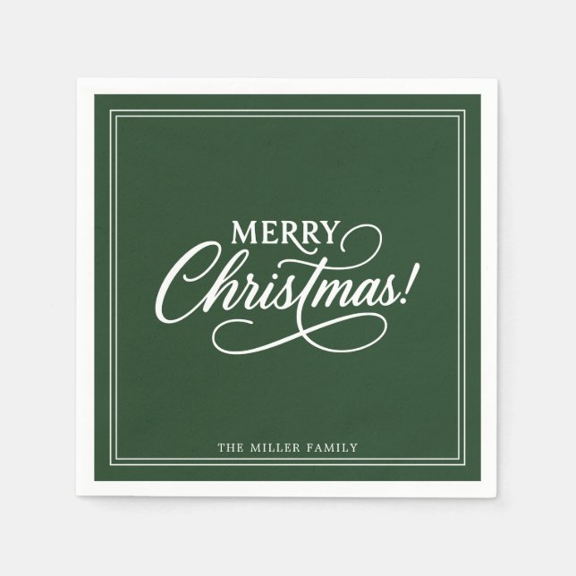 Grün frohe Weihnachten, Urlaub Serviette (Vorderseite)