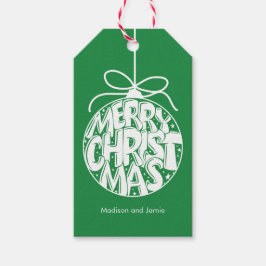 Grün frohe Weihnachtsfeiertage Geschenkanhänger