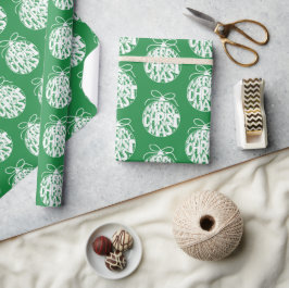 Grün frohe Weihnachtsfeiertage Geschenkpapier