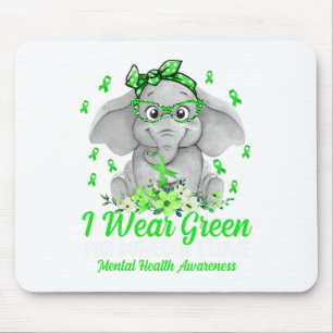 Grün für das Bewusstsein für psychische Gesundheit Mousepad
