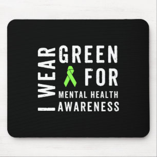 Grün für das Bewusstsein für psychische Gesundheit Mousepad