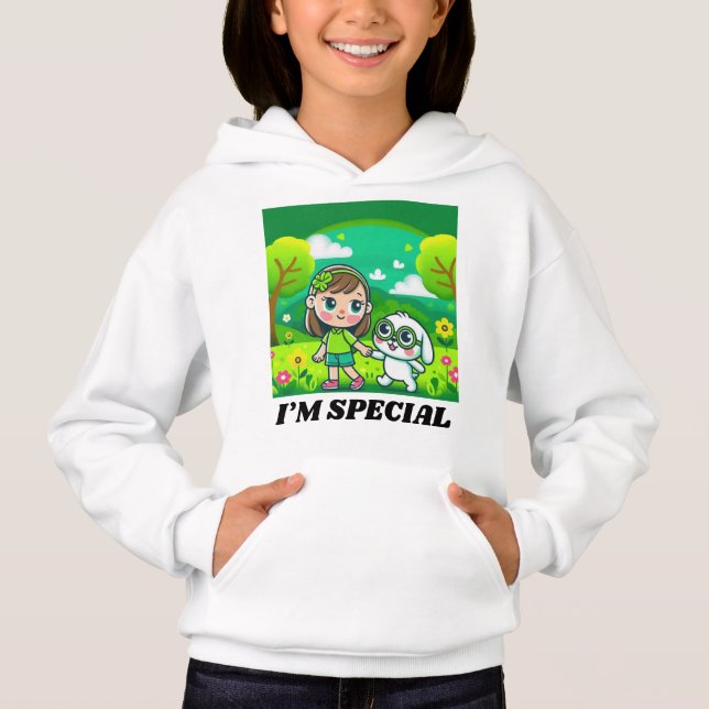 Grün für das Celebral Palsy Bewusstsein Hoodie (Vorderseite)