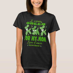 Grün für die Mama Niedlicher Ballon Hund Leberkreb T-Shirt
