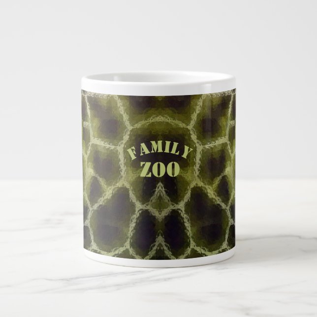 Grün für tierische Olive Jumbo-Tasse (Vorderseite)
