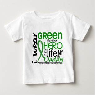 Grün für Vati-Nierenerkrankung des Held-2 Baby T-shirt