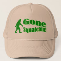 Grün gegangener squatchin Slogantext