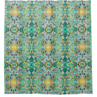 grün-gelb duschvorhang