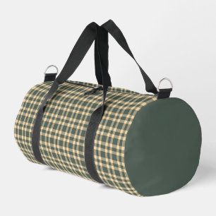 Grün Gelb Karomuster Klein Duffle Bag