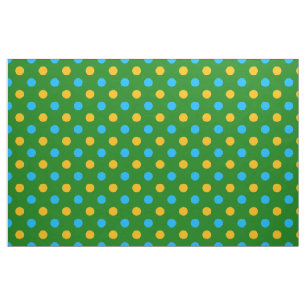 Grün Gelb Schwarz Polka Punkte Design  Stoff