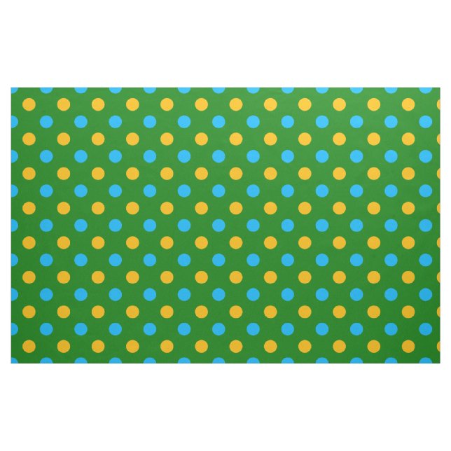 Grün Gelb Schwarz Polka Punkte Design  Stoff (Fat Quarter (45,7 x 55,9 cm))