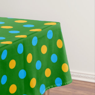 Grün Gelb Schwarz Polka Punkte Design Tischdecke