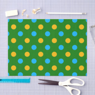 Grün Gelb Schwarz Punkte Design  Seidenpapier