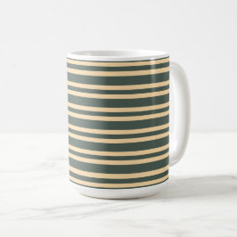 Grün Gelb Streifen Muster Kaffeetasse
