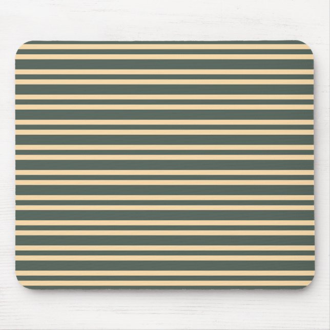 Grün Gelb Streifen Muster Mousepad (Vorne)