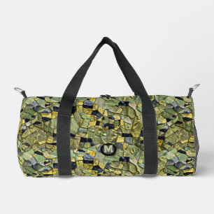 Grün Gelbe Alligator Krokodil Leder Monogramm Duffle Bag