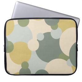 Grün-gelbe Moleküle Laptop-Tasche Laptopschutzhülle