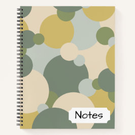 Grün-gelbe Moleküle Spiral Notebook Notizbuch