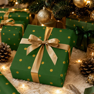 Grün-gelbe Tupfen-Geschenkpapier Geschenkpapier