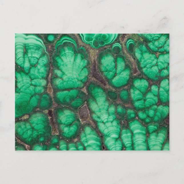 Grün gemusterter Malachit Postkarte (Vorderseite)
