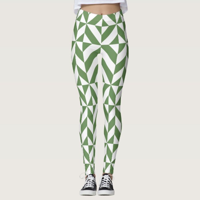 grün geometrisch leggings (Vorderseite)