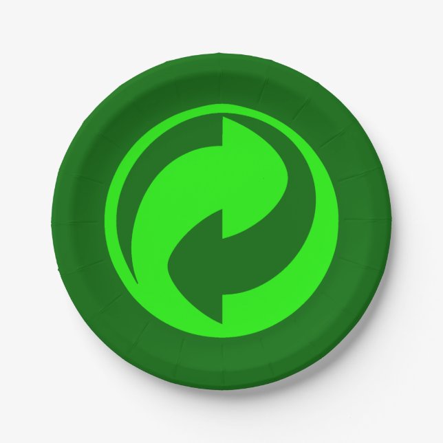 Grün gerecycelt pappteller (Vorderseite)