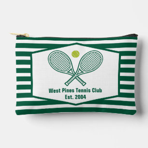 Grün gestreifter Tennis Custom Country Club Zubehörtasche